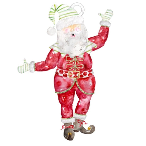 Acrylic Jolly Santa Ornament
