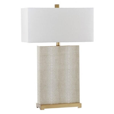 Faux Snakeskin Table Lamp