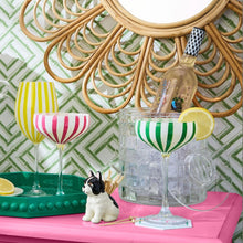 Load image into Gallery viewer, Striped Hand-Painted Coupe Glasses
