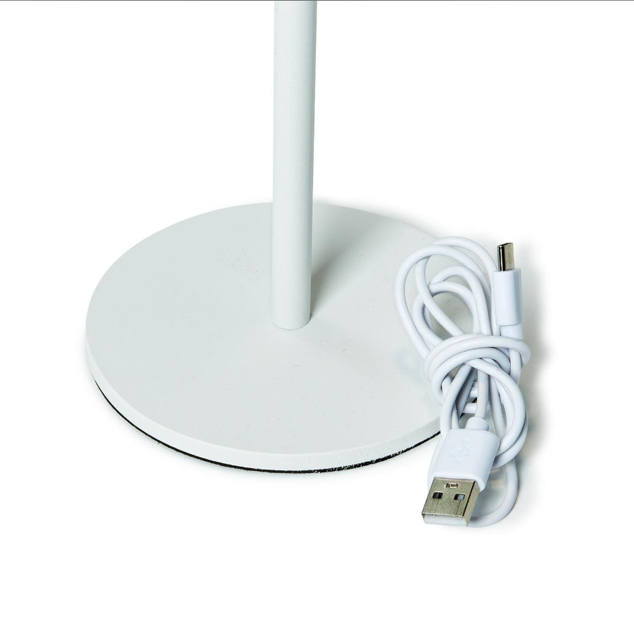 White Adjustable Cordless Lamp