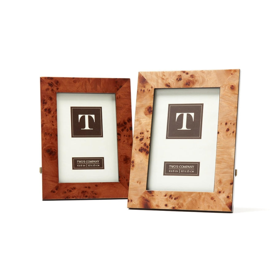 Dark Burled Wood Picture Frame