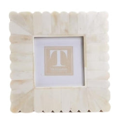 Scalloped Bone Photo Frame