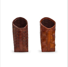 Load image into Gallery viewer, Chestnut Woven Leather Eyeglass / Accessory Holder
