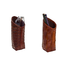 Load image into Gallery viewer, Chestnut Woven Leather Eyeglass / Accessory Holder
