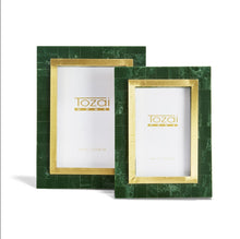 Load image into Gallery viewer, Green and Gold Photo Frame
