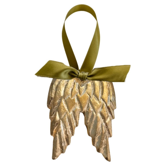 Angel Wings Ornament in Gold