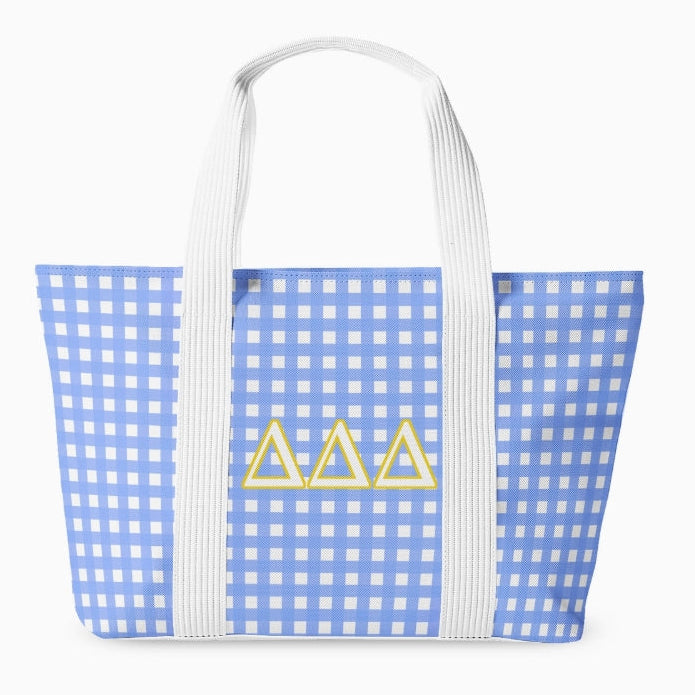 Sorority Gingham Tote Bag