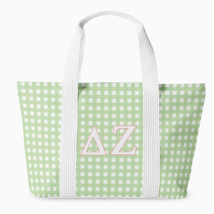 Sorority Gingham Tote Bag