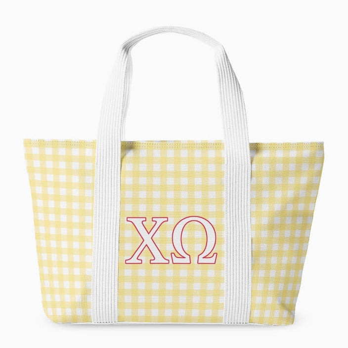Sorority Gingham Tote Bag
