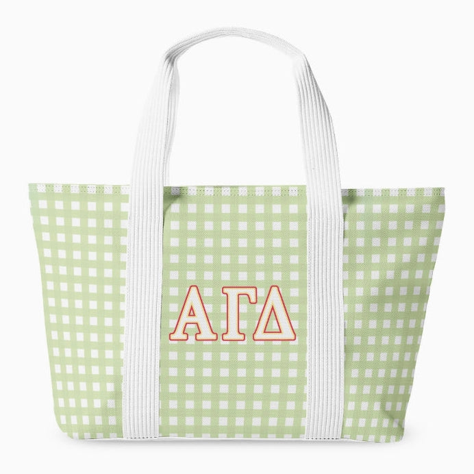 Sorority Gingham Tote Bag