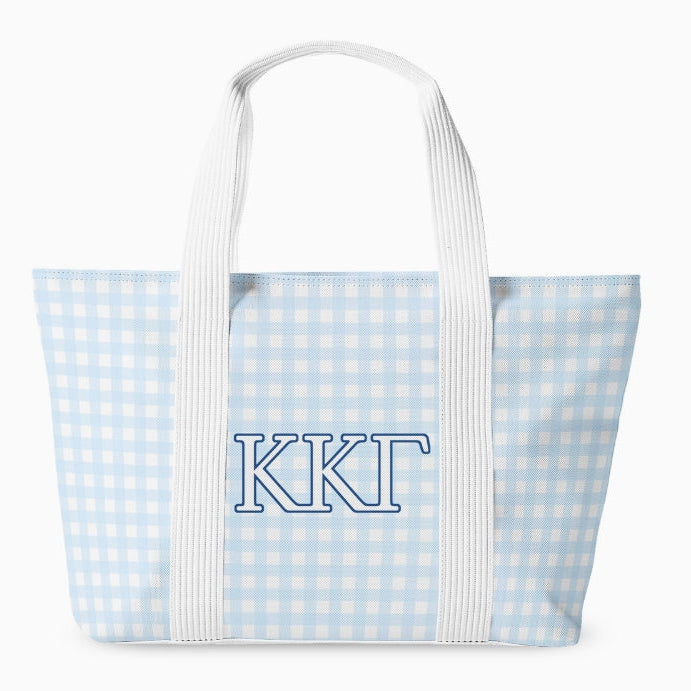 Sorority Gingham Tote Bag