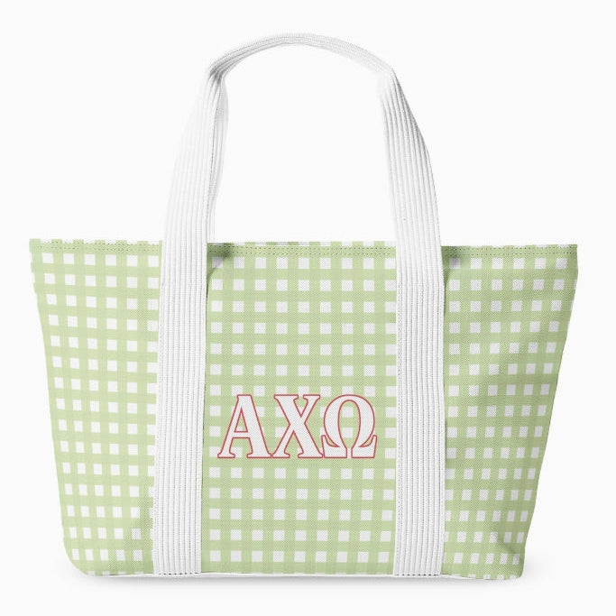 Sorority Gingham Tote Bag
