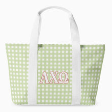 Load image into Gallery viewer, Sorority Gingham Tote Bag
