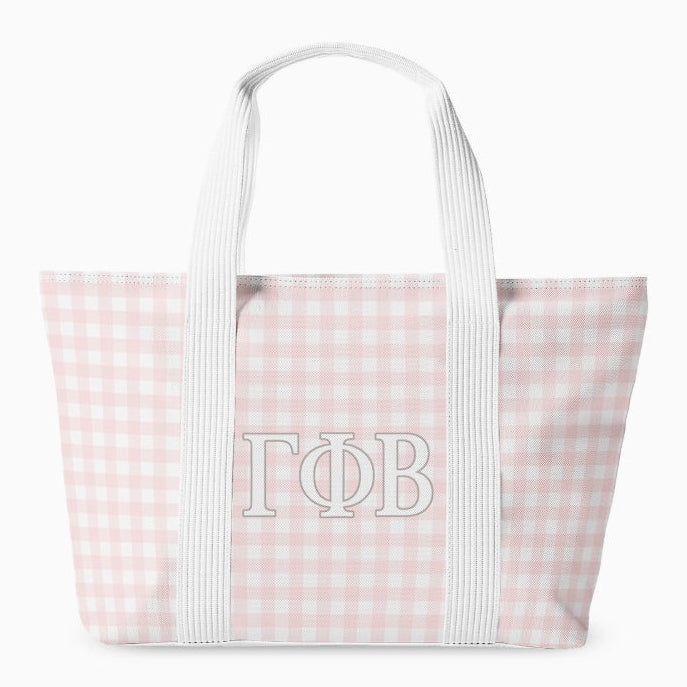 Sorority Gingham Tote Bag