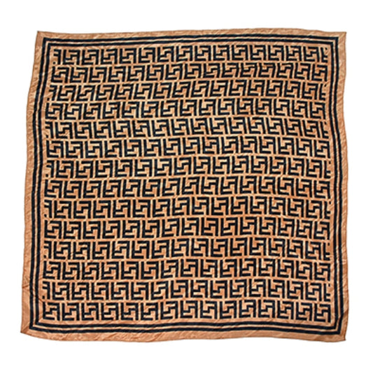 Oversized Greek Pattern Silky Scarf