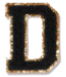 Letter Patches: Black