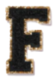 Letter Patches: Black