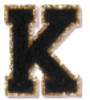 Letter Patches: Black