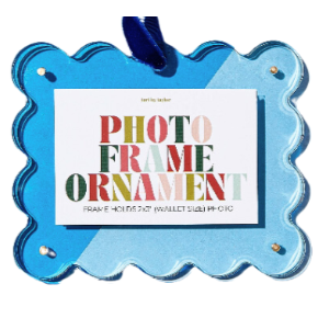 Picture Frame Mini Ornament: Icicle Blue