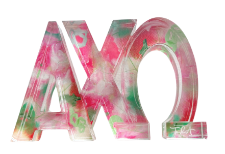 Sorority Watercolor Acrylic Shelf Letters