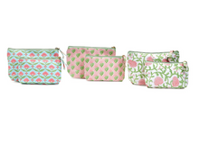 Load image into Gallery viewer, Floral Block Print Pouch Sets
