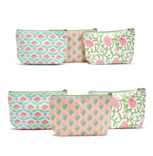 Load image into Gallery viewer, Floral Block Print Pouch Sets
