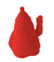 Flocked Waving Santa