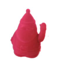 Flocked Waving Santa