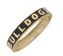 Load image into Gallery viewer, Georgia Bulldogs Enamel Hinge Bangle: Black
