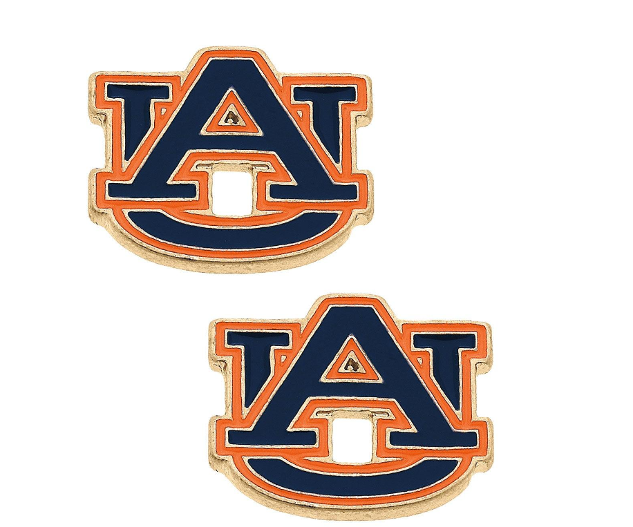 Auburn Tigers Enamel Stud Earrings