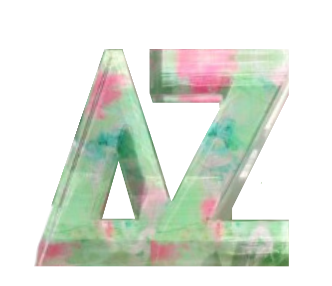 Sorority Watercolor Acrylic Shelf Letters