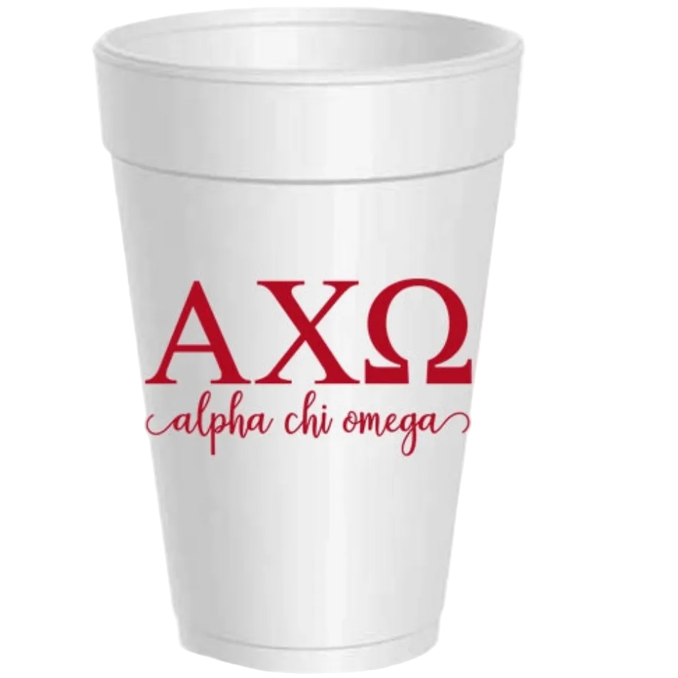 Sorority Styrofoam Cups