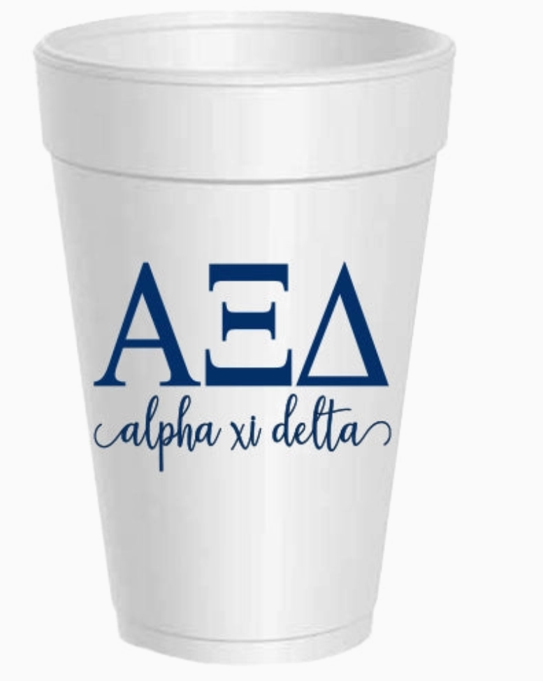 Sorority Styrofoam Cups