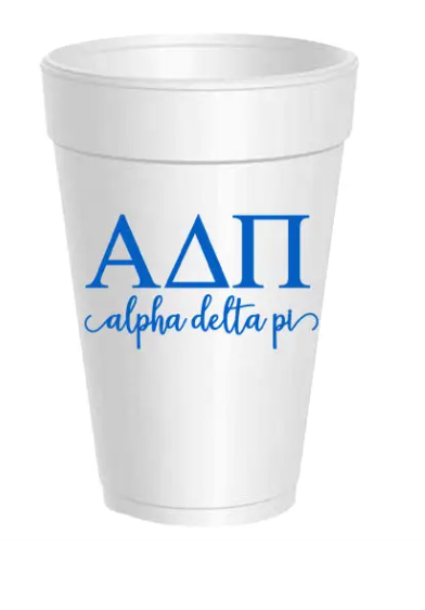 Sorority Styrofoam Cups