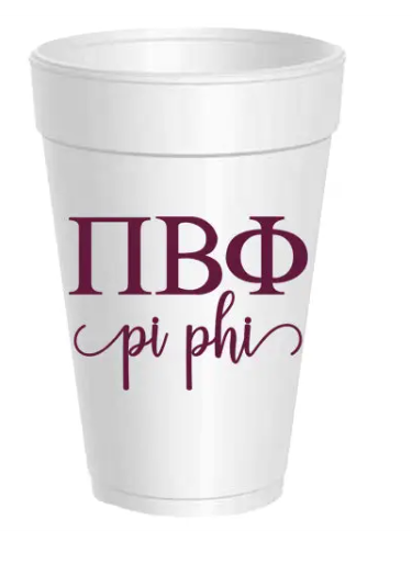 Sorority Styrofoam Cups
