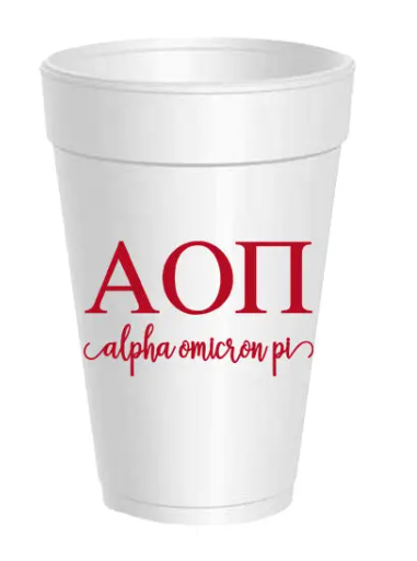 Sorority Styrofoam Cups