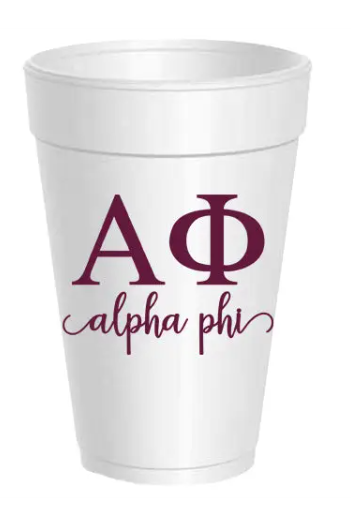 Sorority Styrofoam Cups