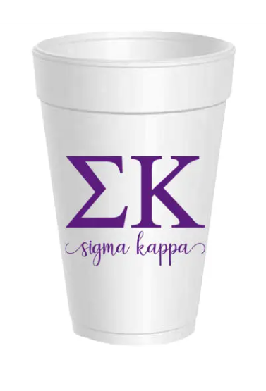 Sorority Styrofoam Cups