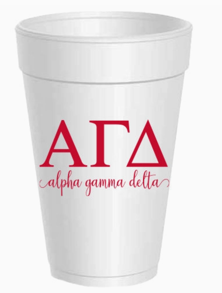 Sorority Styrofoam Cups