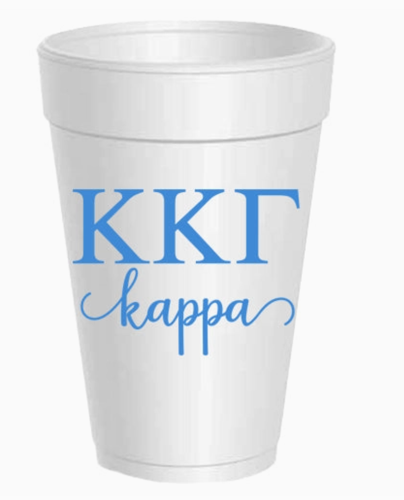 Sorority Styrofoam Cups