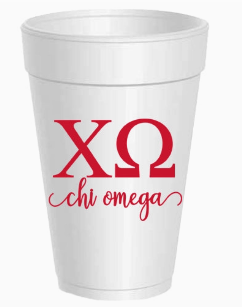 Sorority Styrofoam Cups