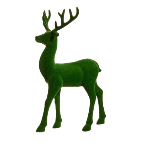 Green Flocked Deer