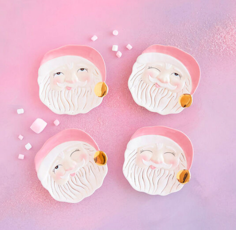 Glitterville Papa Noel Plate