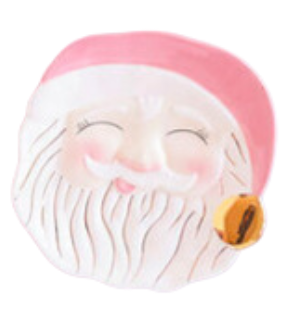 Glitterville Papa Noel Plate