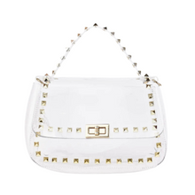 Load image into Gallery viewer, Clear Metal Studded Top Handle Bag
