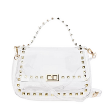 Load image into Gallery viewer, Transparent Metal Studded Top Handle Bag
