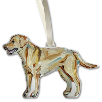 Acrylic Ornament: Labrador Yellow