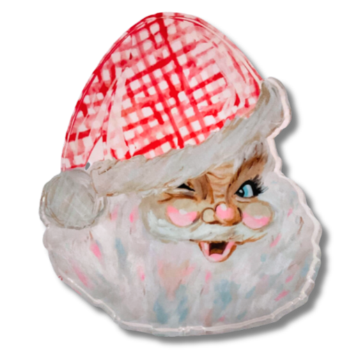 Santa in Red Acrylic Coaster