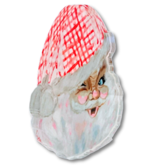 Santa in Red Acrylic Coaster