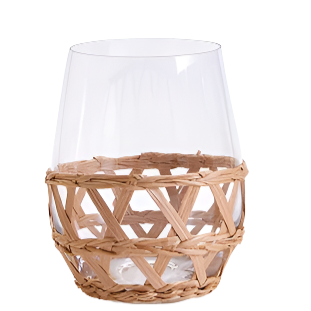 Lattice Stemless Wine Glass